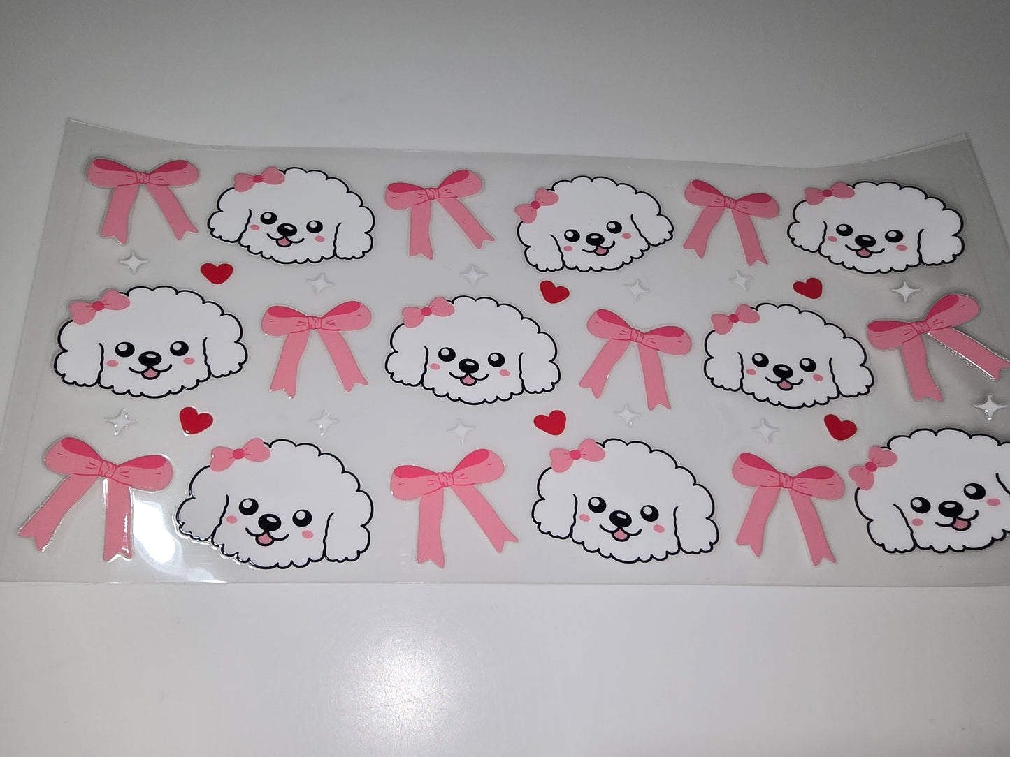 White dog with Bows