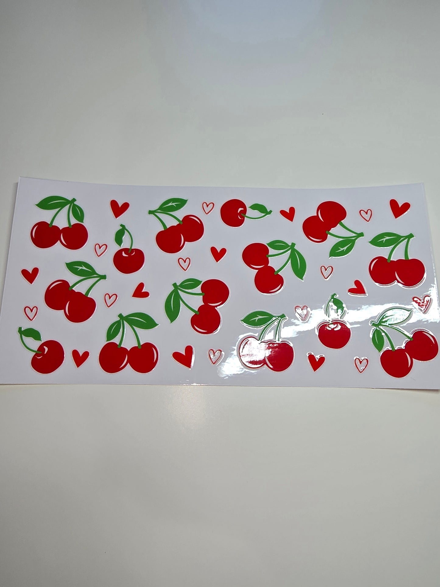 Red Cherries, Green Stem 2