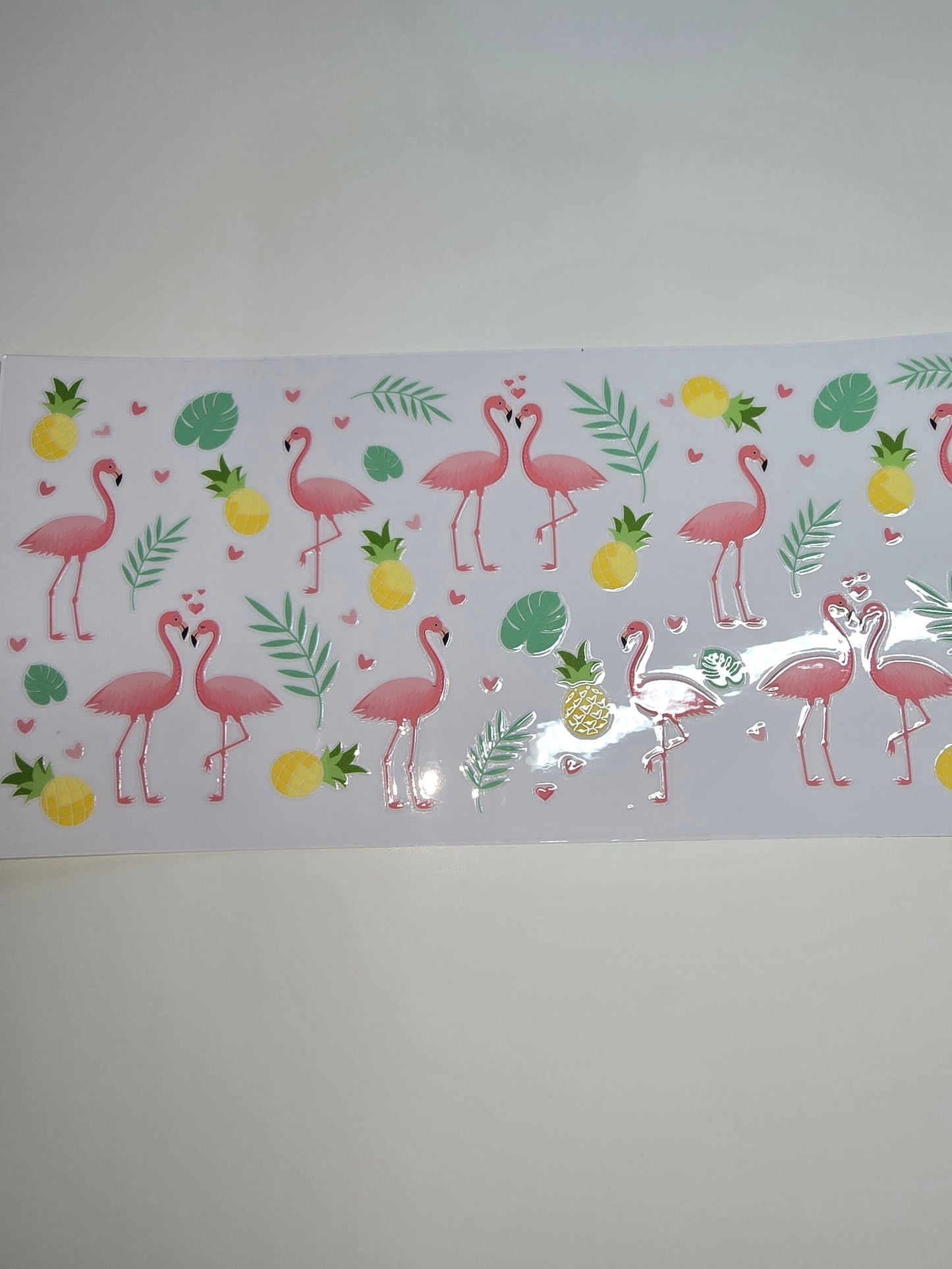 Pink Flamingo Hearts & Pineapples