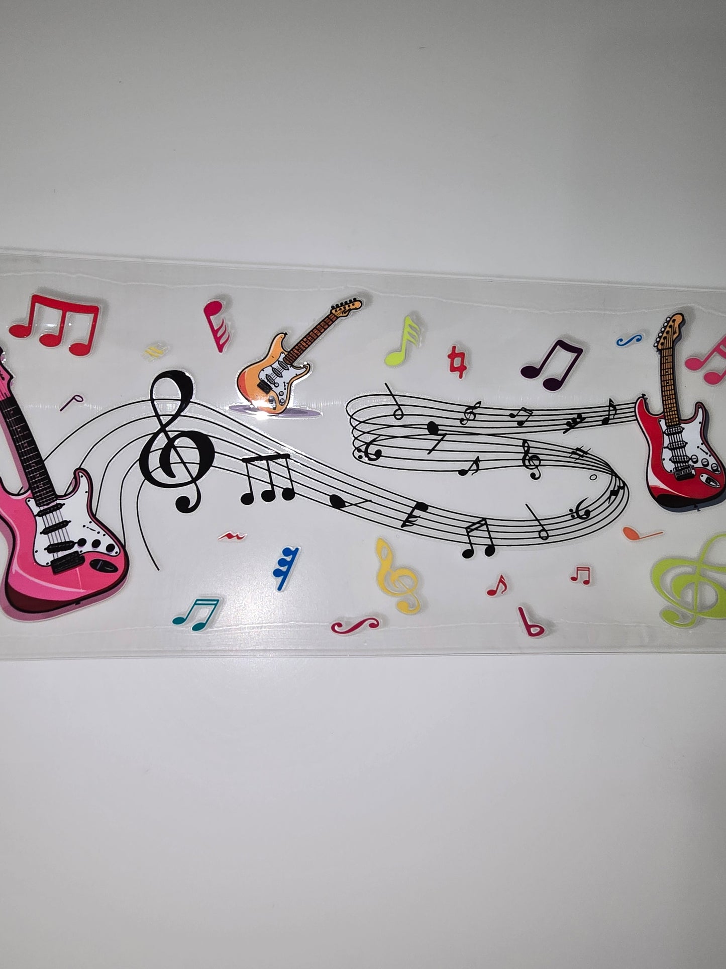 Musical notes & guitars