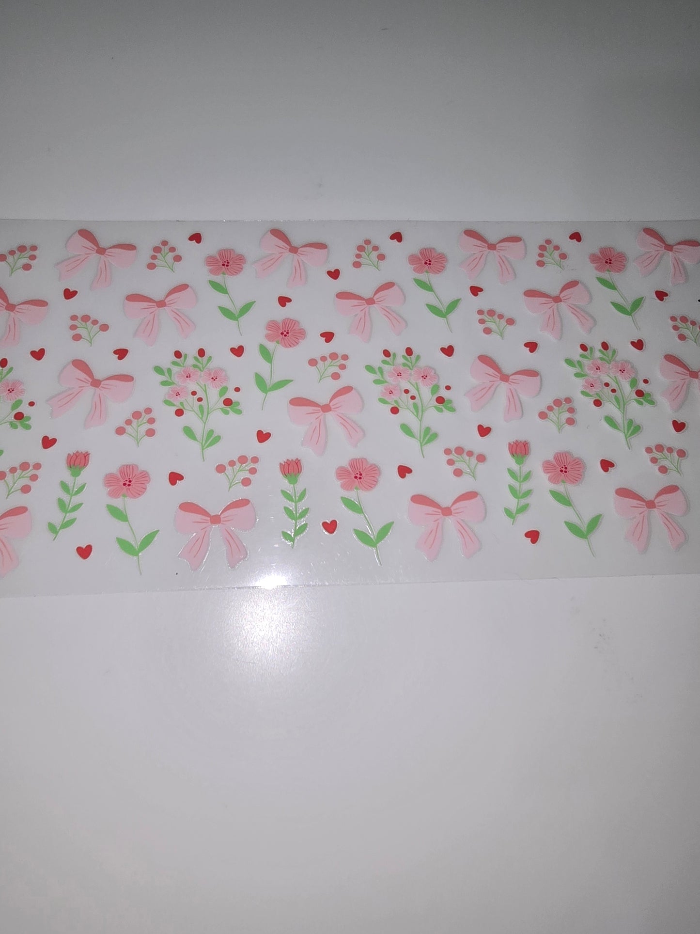 Pink bows, dainty flowers