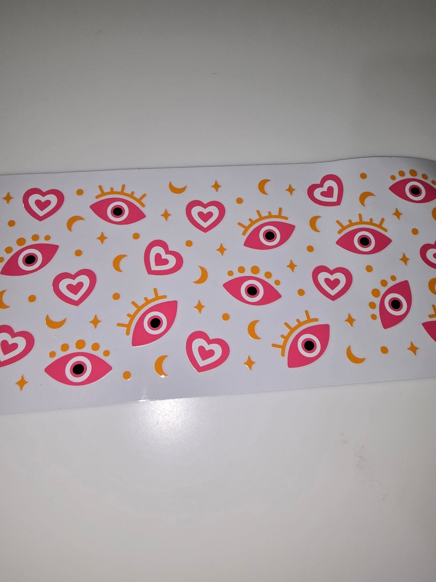 Pink evil eye & heart