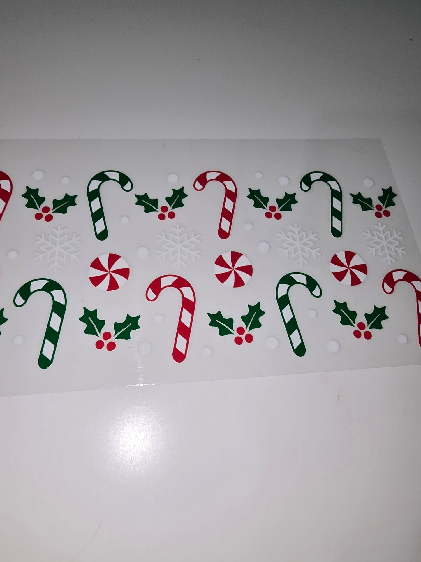 Candy cane, green and red