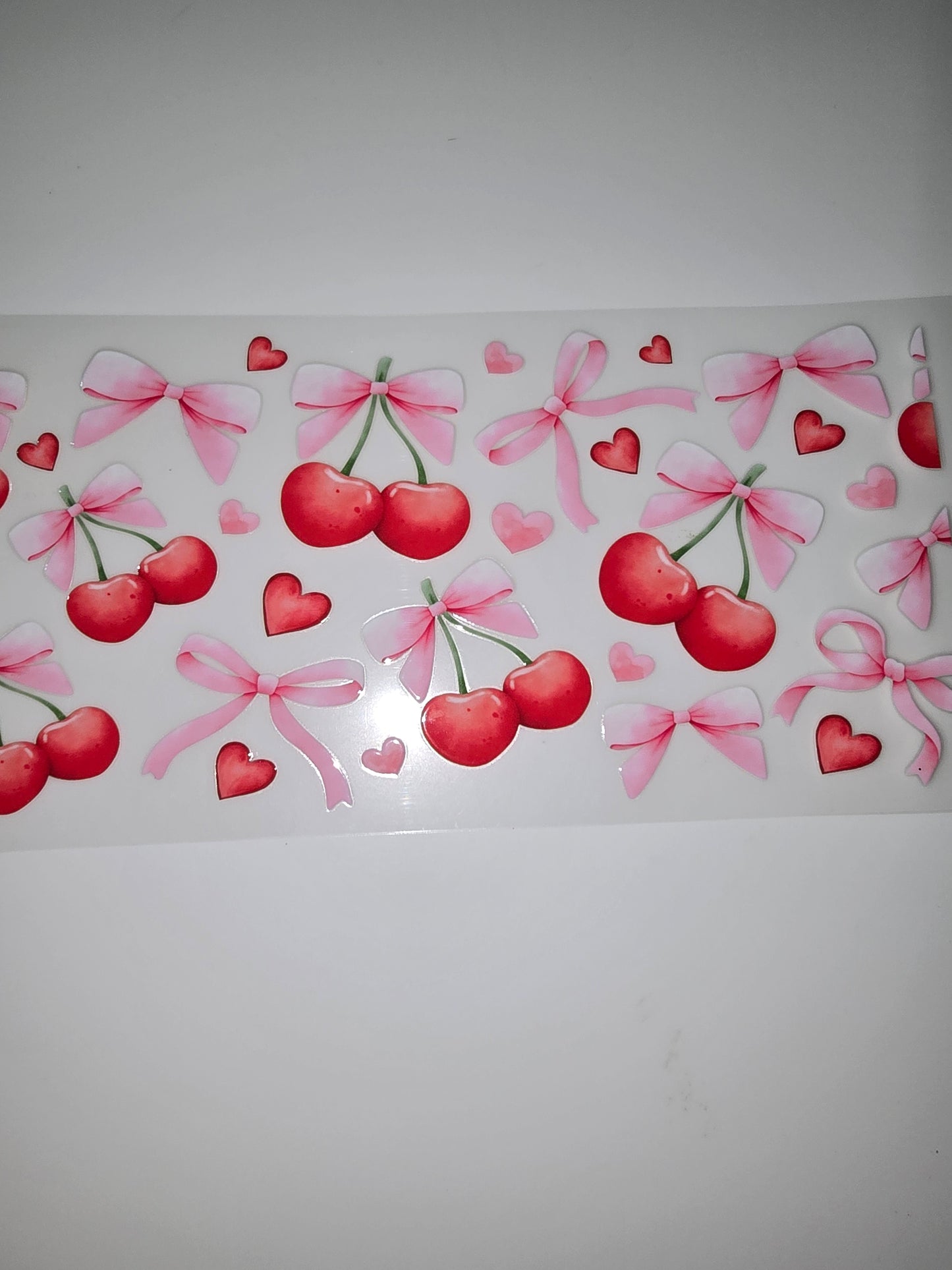 Cherries, Pink Bows, Hearts