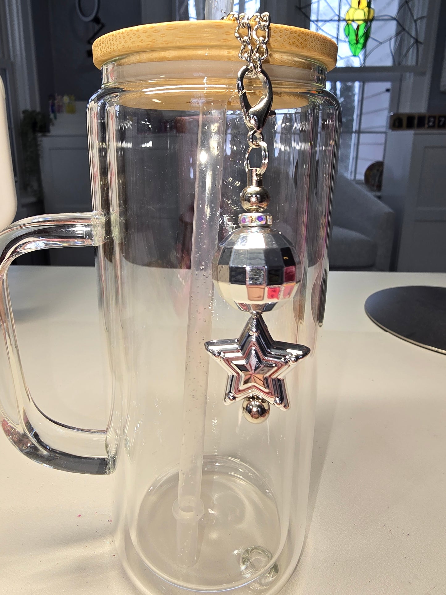 Disco Ball Cup Charm
