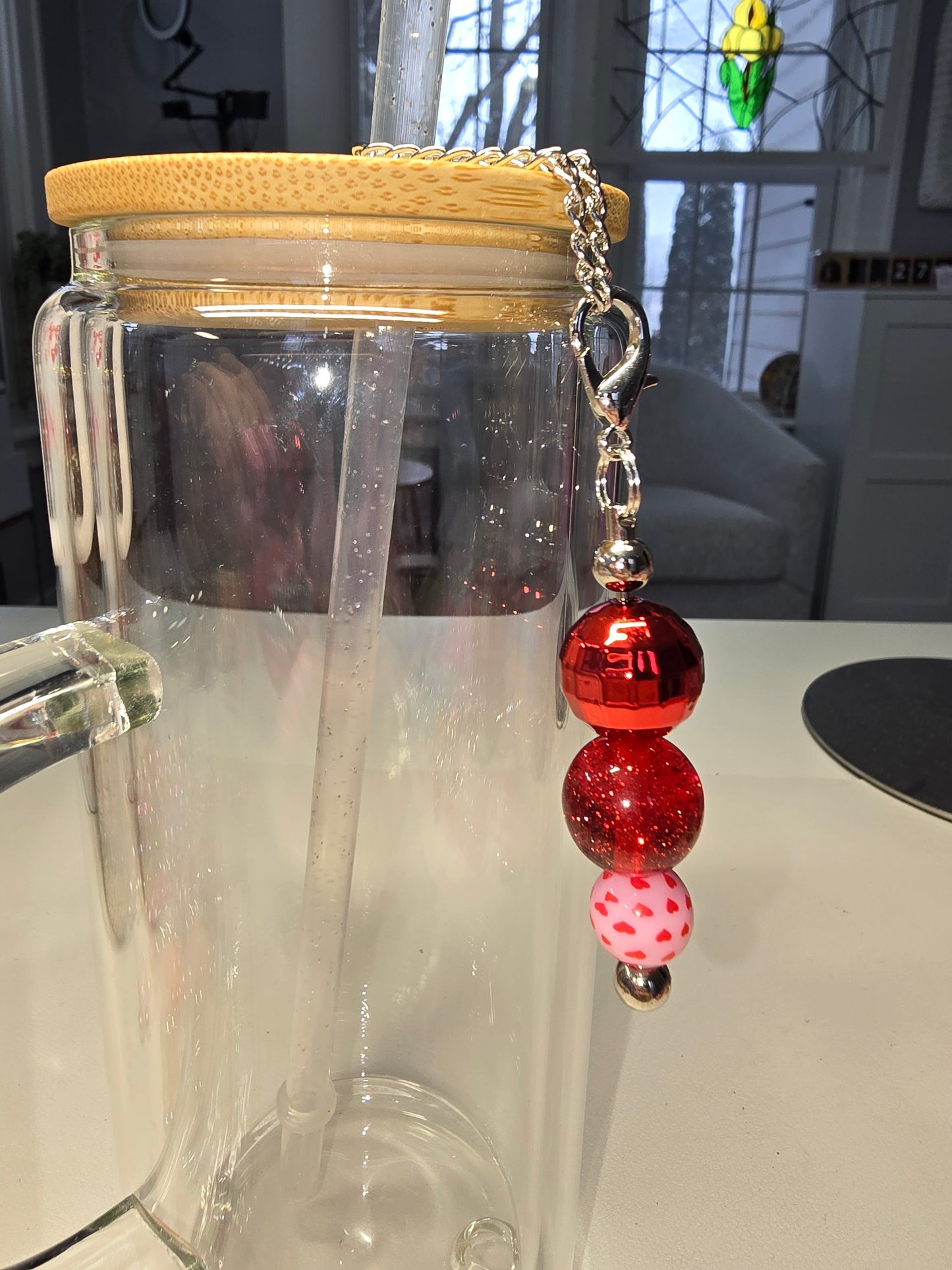 Reds & Hearts Cup Charm