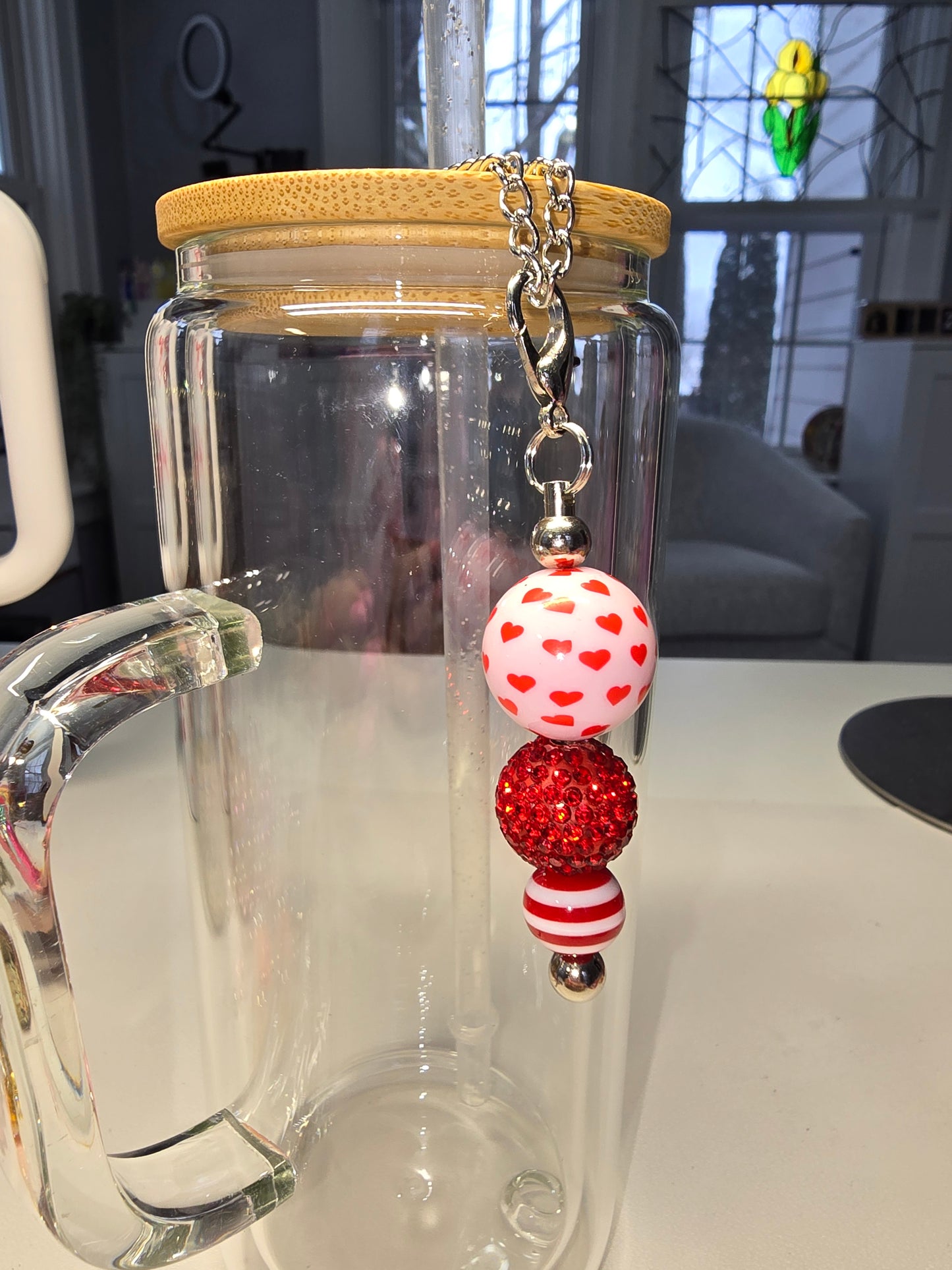 Valentine Hearts Cup Charm