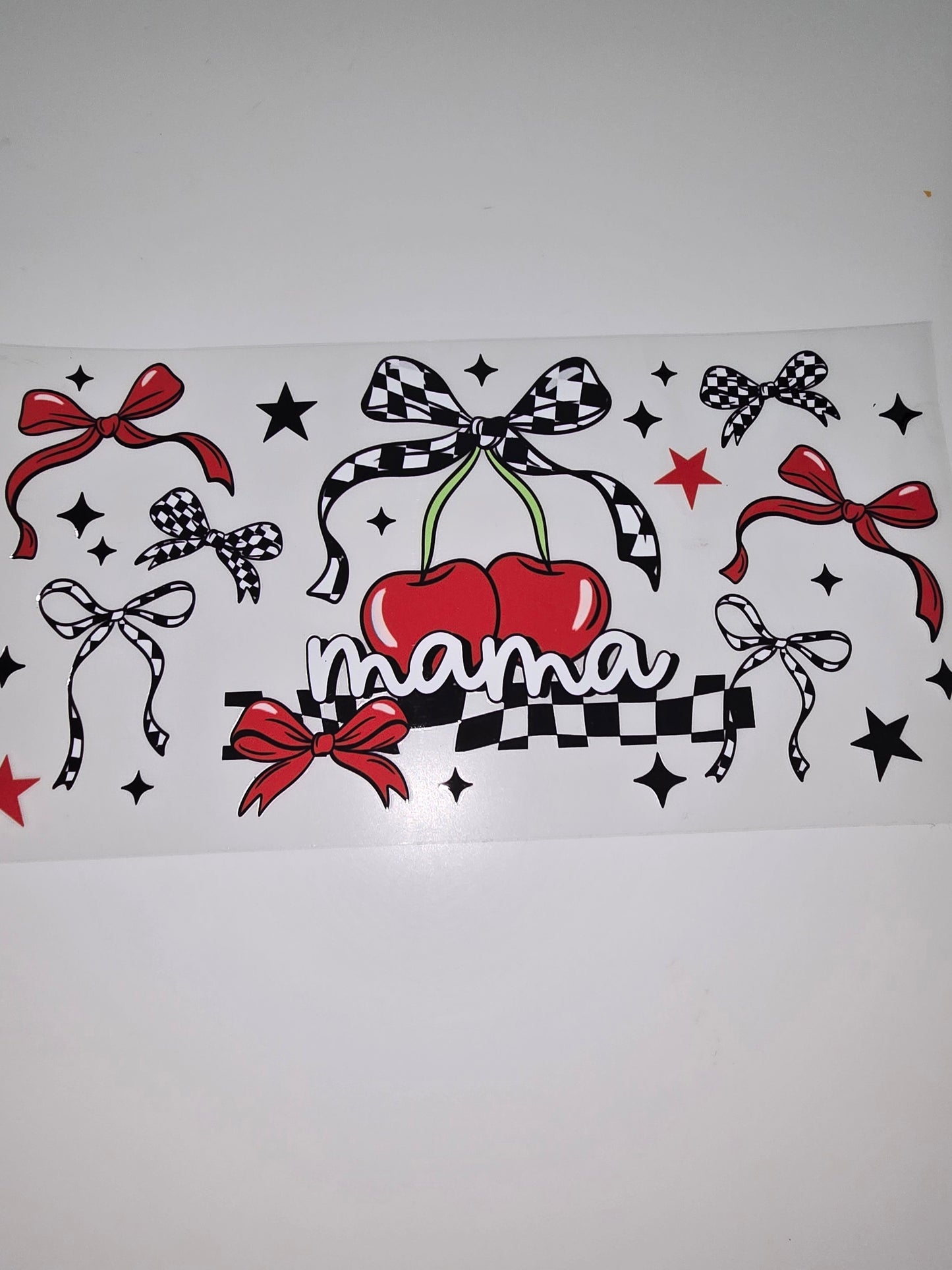Mama & Checkered Bow