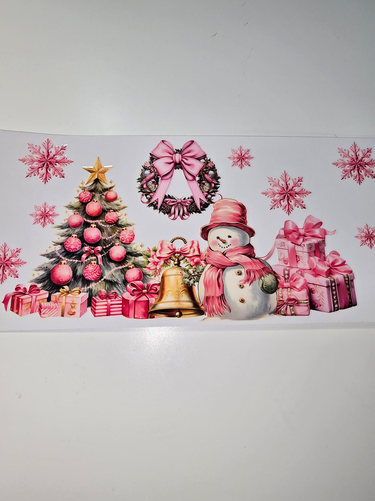 Pink Snowman Christmas