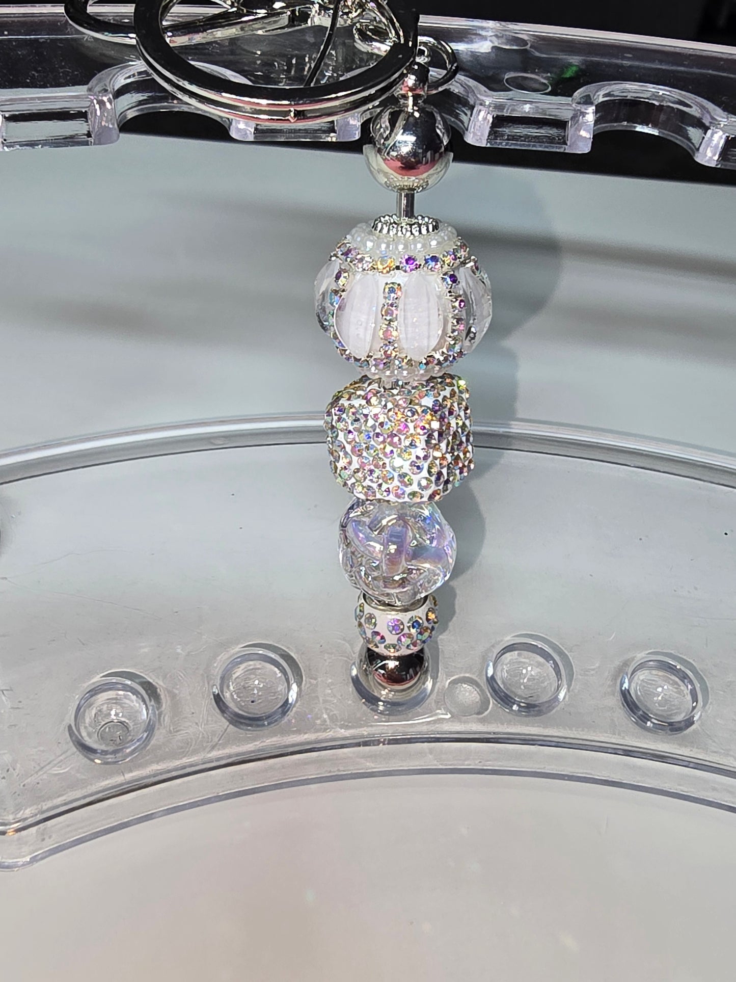 White Wedding key chain
