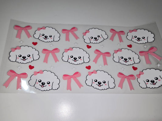 White dog with Bows