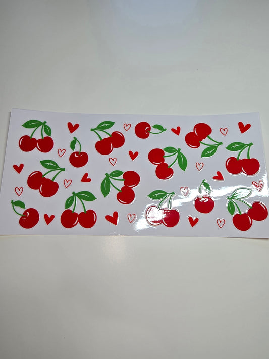 Red Cherries, Green Stem 2