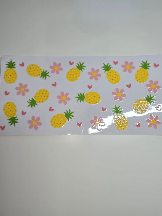 Pineapple & Pink Flowers