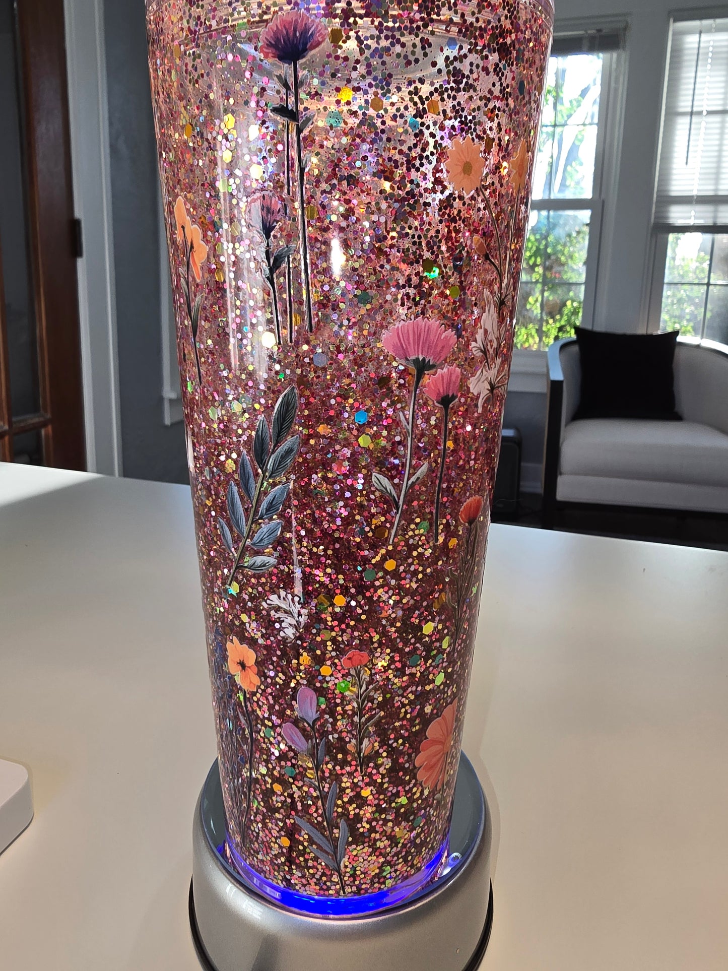 24oz Wildflower Acrylic Tumbler w/lid and straw