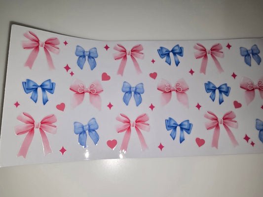 Pink & Blue Bows w/hearts