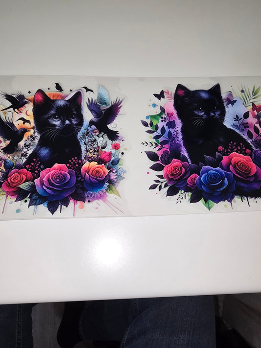 Black Kittens & Birds