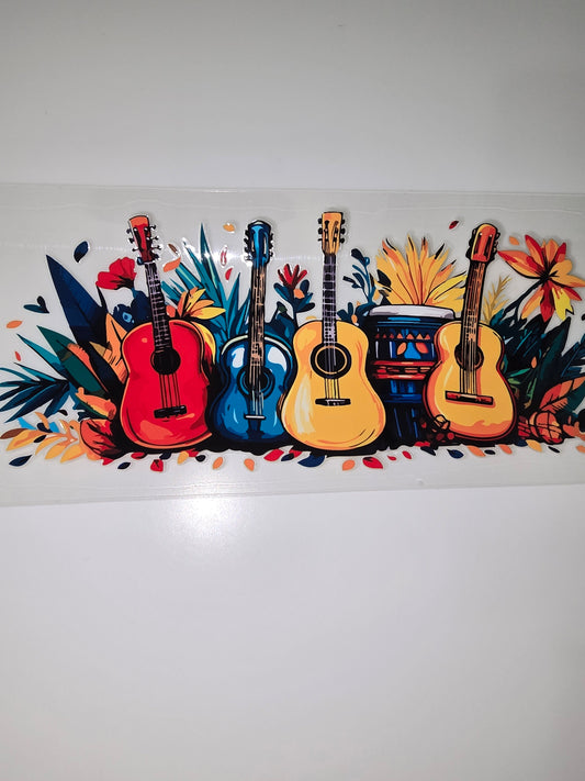 Colorful guitars