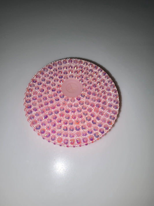 Light Pink Rhinestone Lid