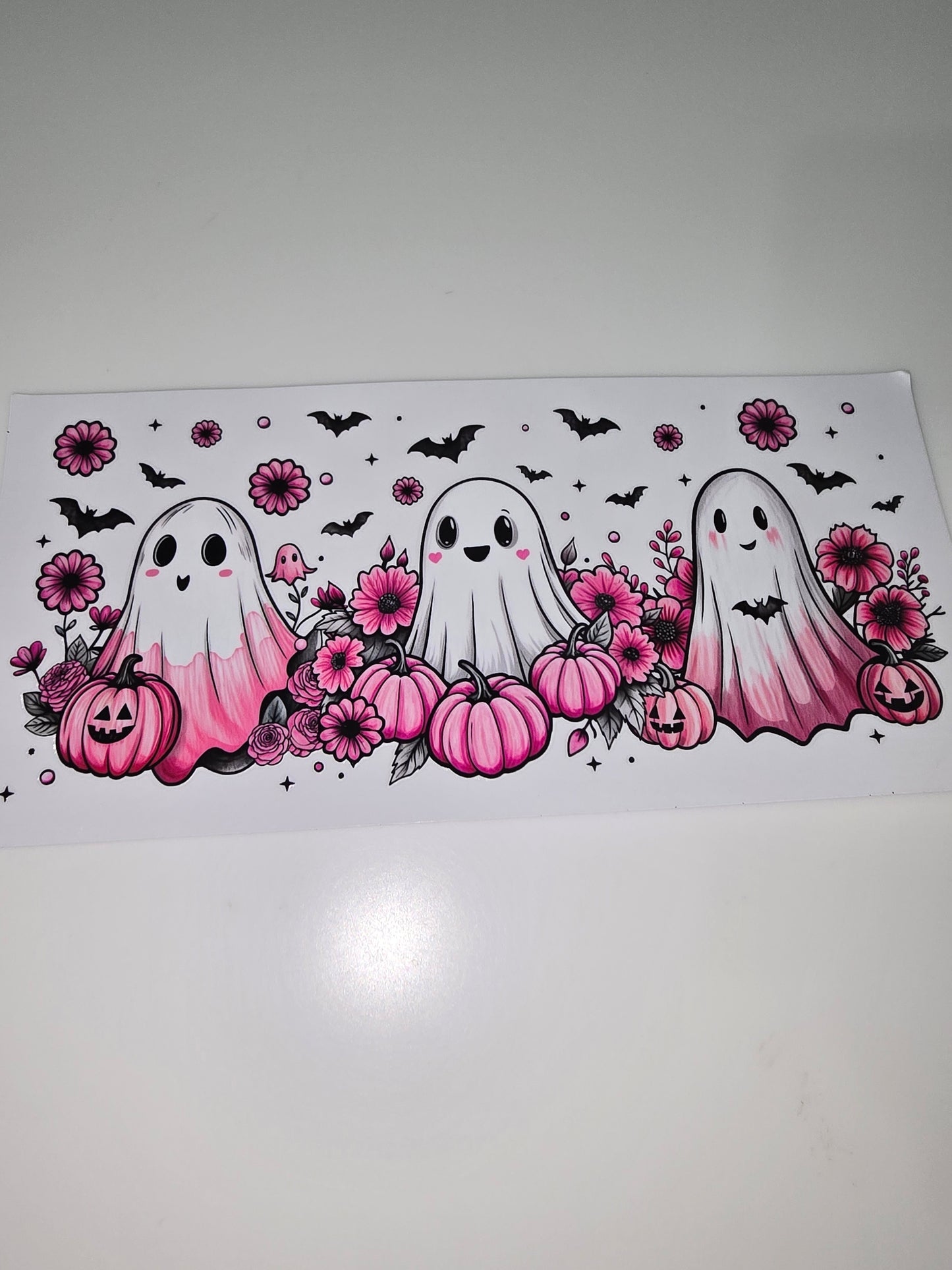Pink Pumpkins and Ghosts