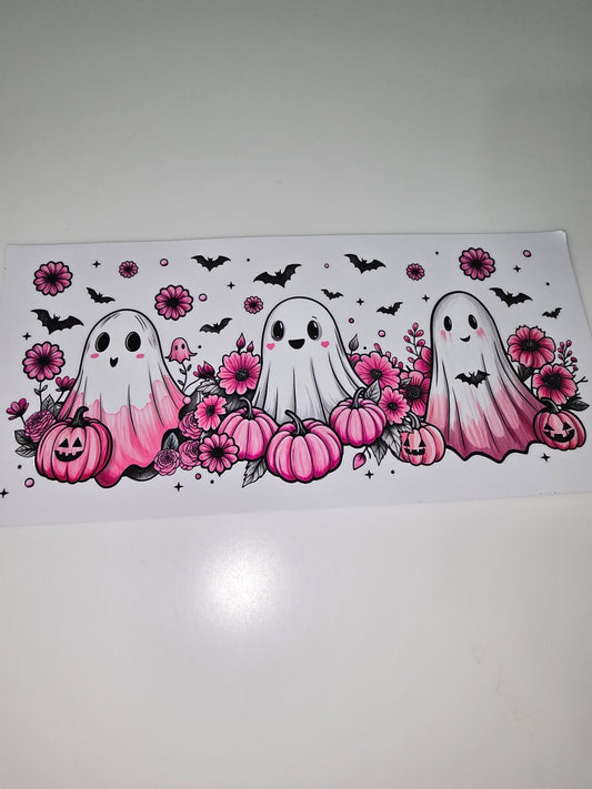 Pink Pumpkins and Ghosts