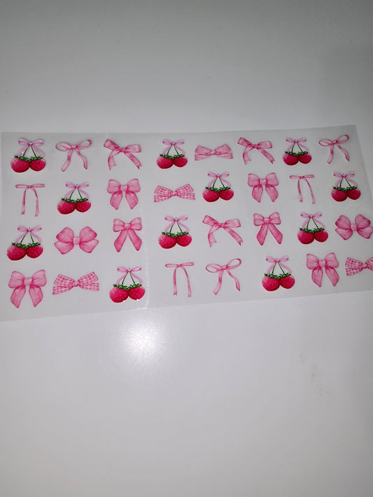 Strawberries & Pink Bows