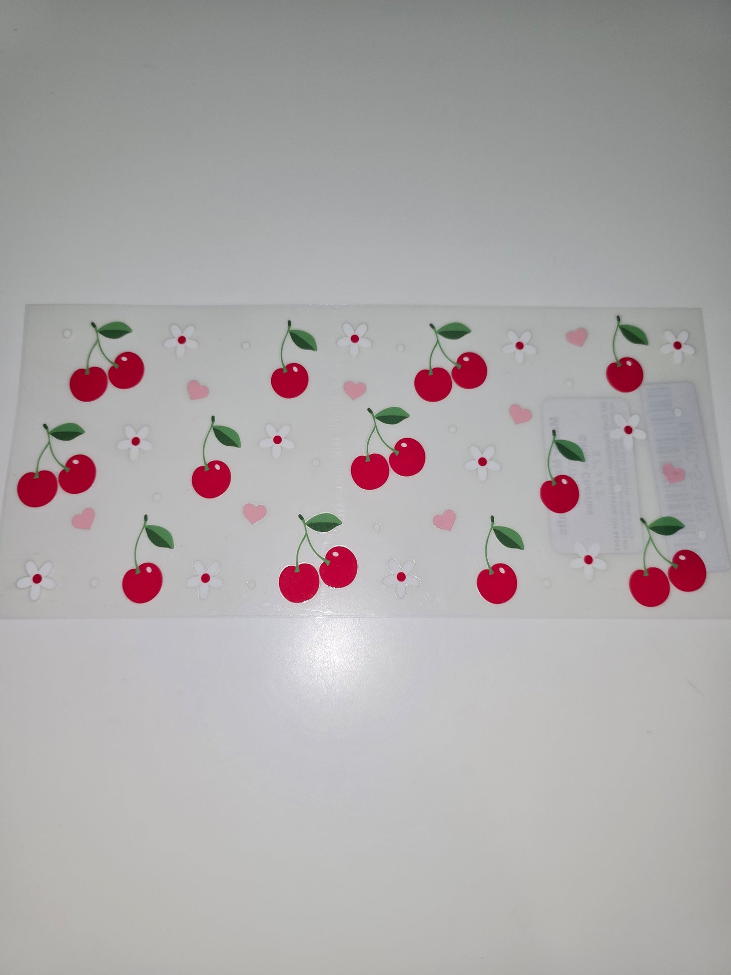 Cherries, Pink Hearts, & White flowers