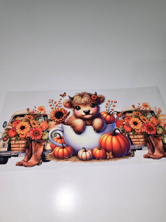 Fall Cow, Pumpkins, & Boots
