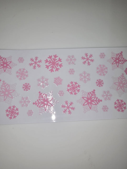 Pink snowflakes