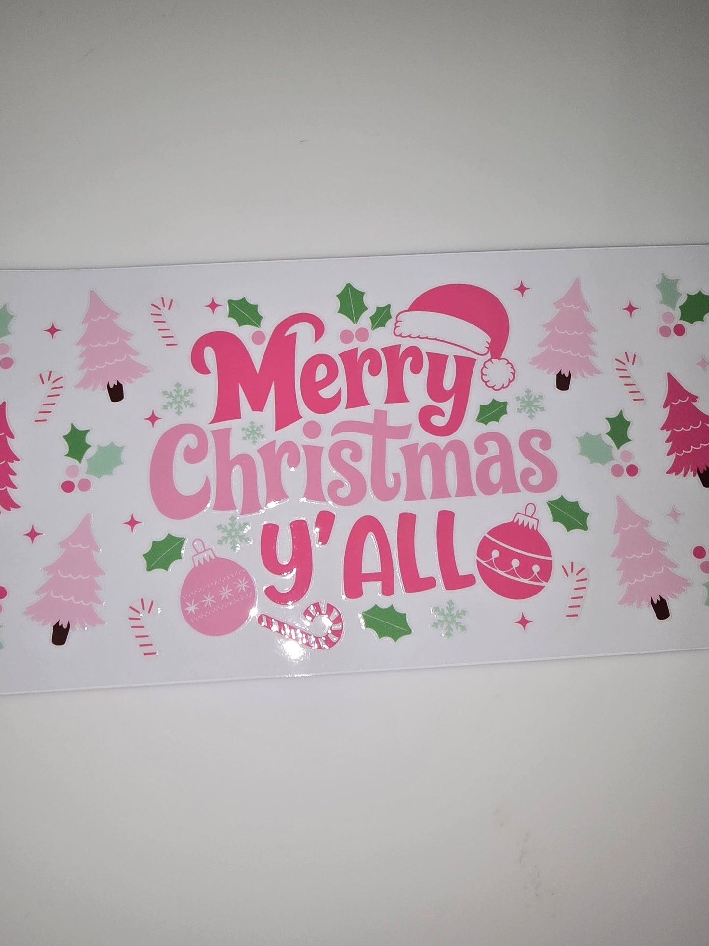 Merry Christmas Y'All in pink