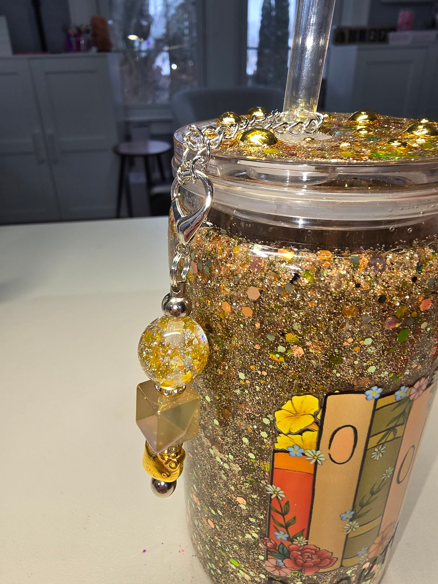 Golden Beauty Cup Charm