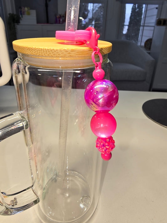 Hot Pink Cup Charm