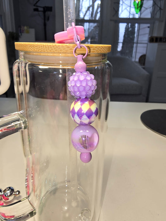 Lavender Pattern Cup Charms
