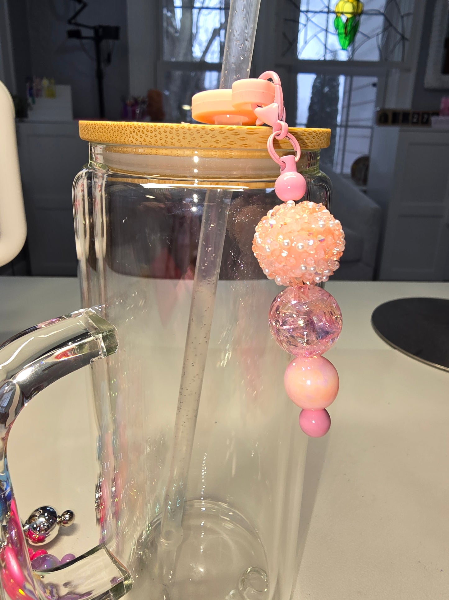 Peach Girly Cup Charm