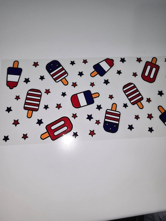 Red, White, & Blue Popsicles