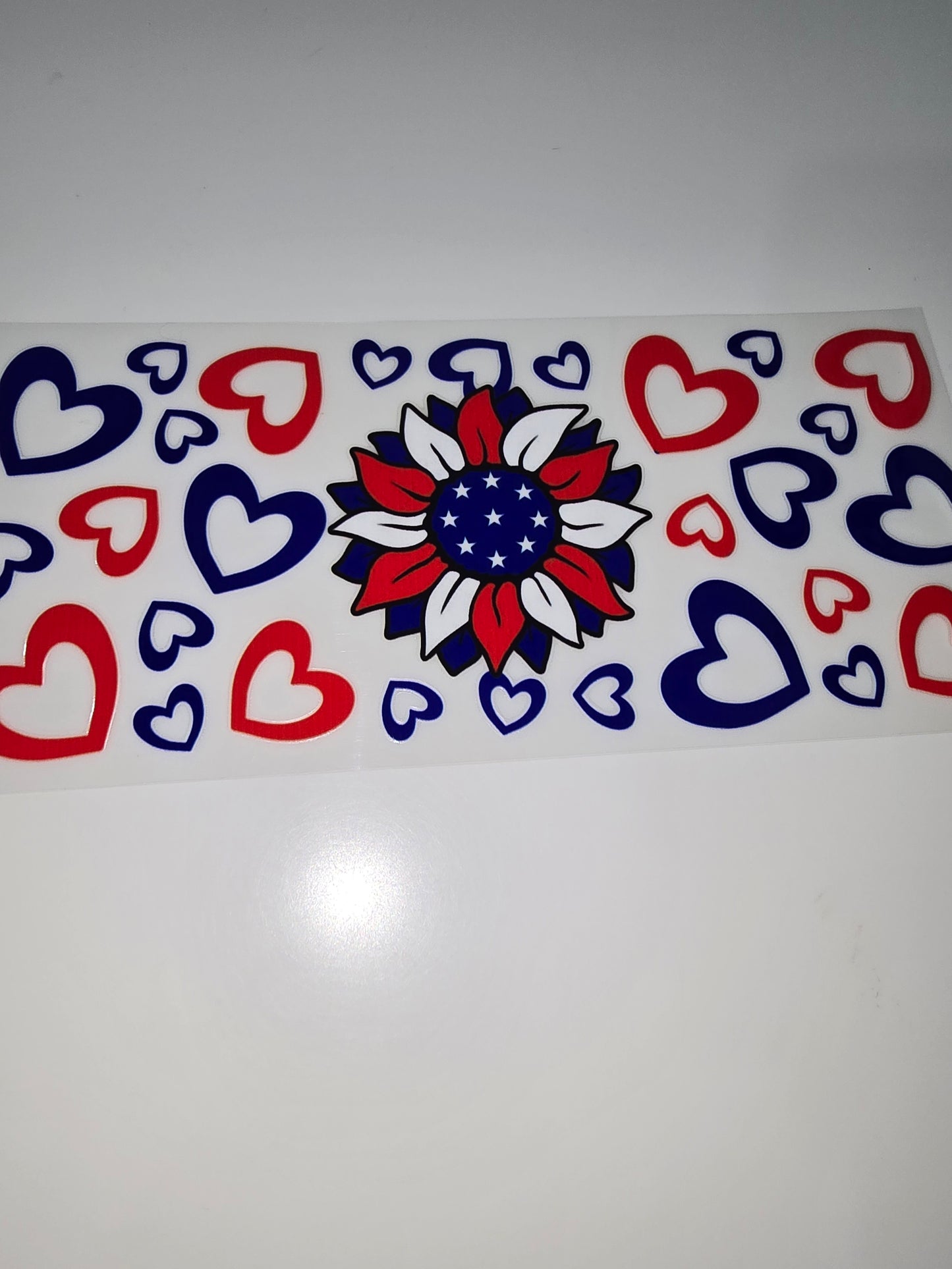 Patriotic Sunflower and Hearts