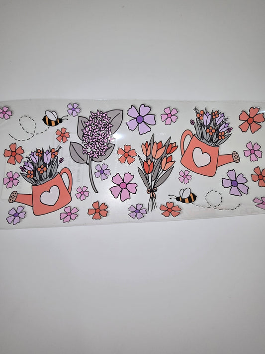 Bees, Watering Can, Flowers (30/40 oz)