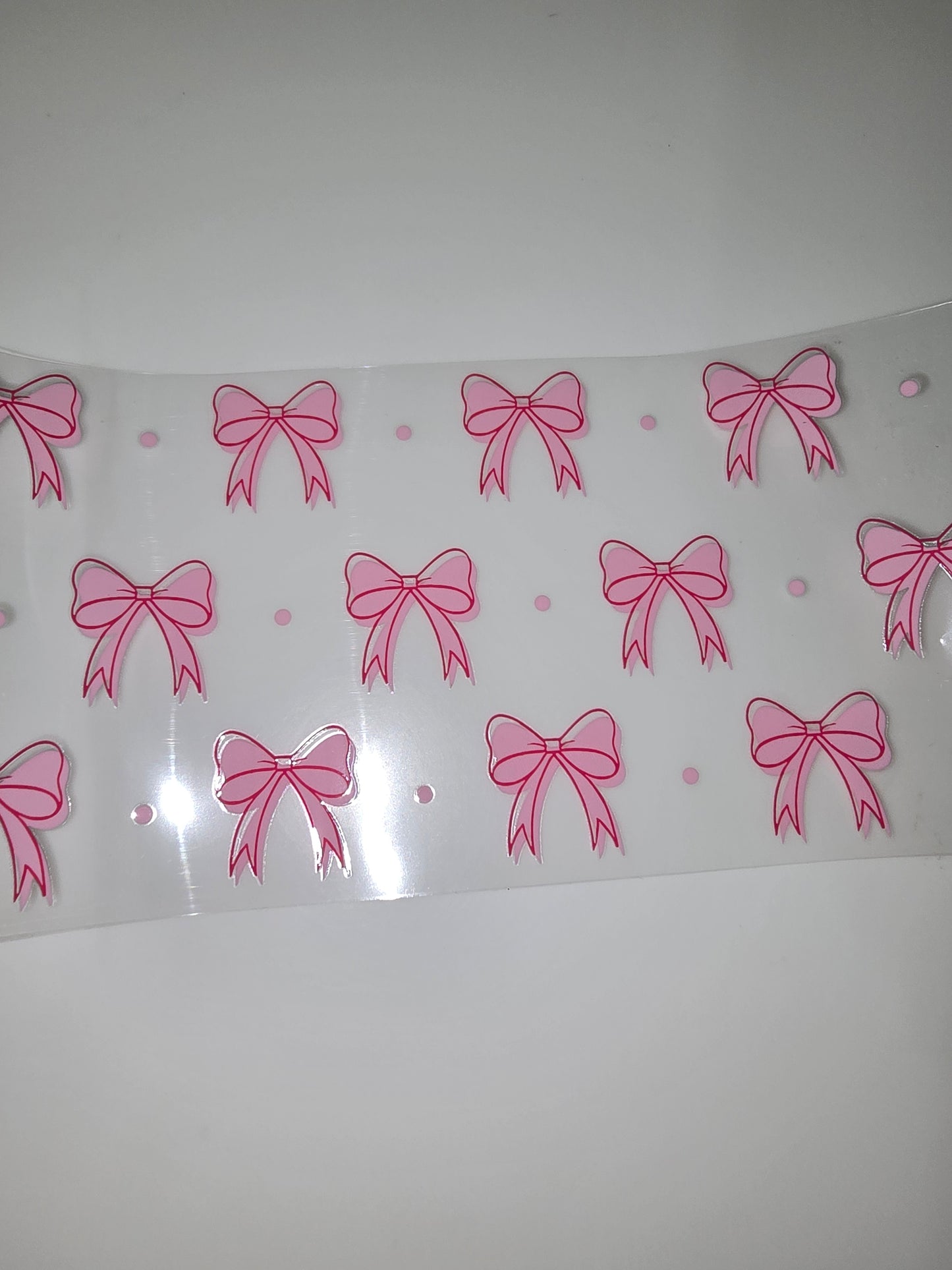 Pink Bows, Red Outline
