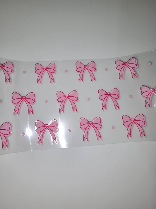 Pink Bows, Red Outline