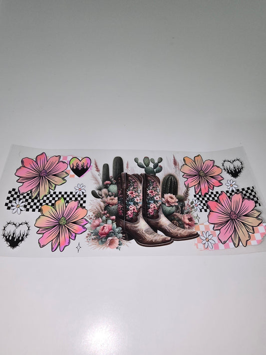 Flowered Boots