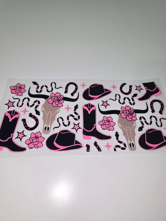 Black & Pink Cowgirl