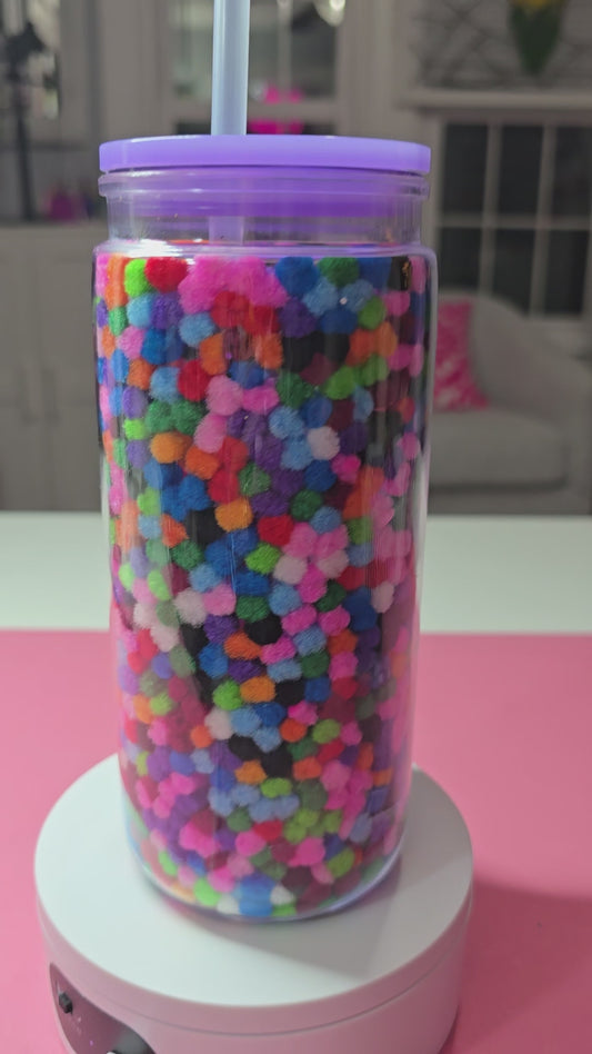 PomPom 16 oz Acrylic Tumbler