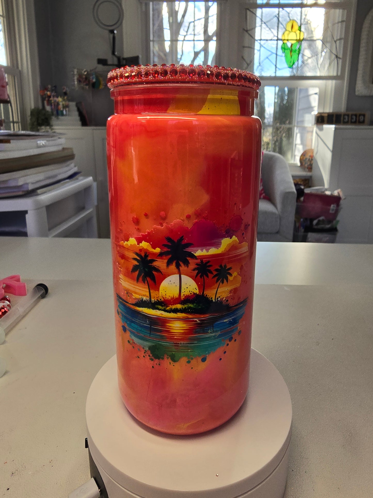 20 oz Sunset Paint Acrylic Cup