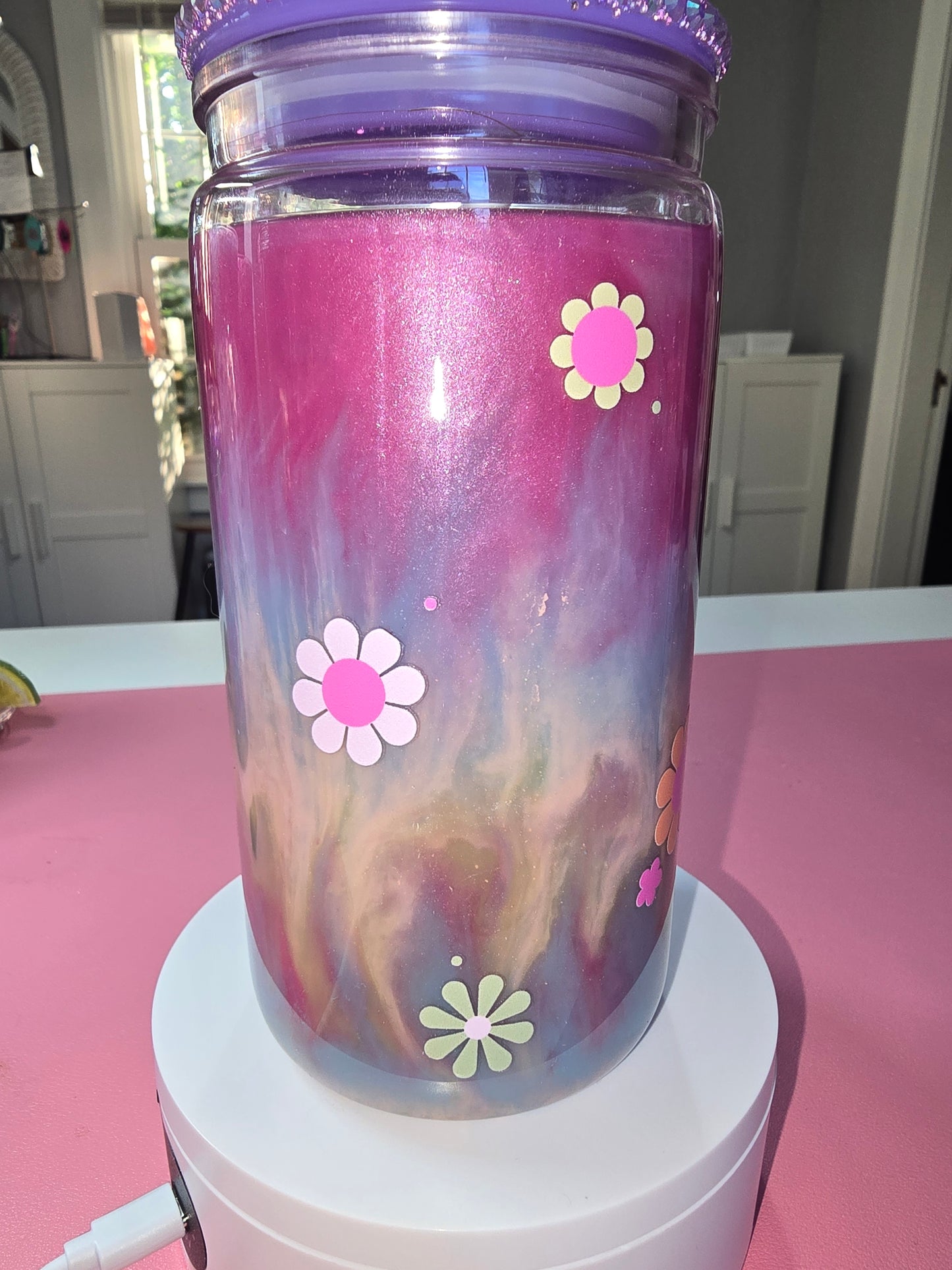 Tie-Dye Swirl Snow Globe Cup