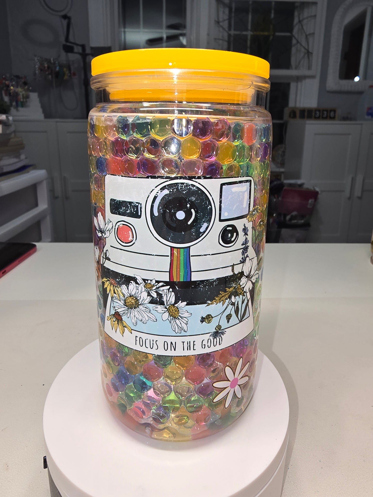 16 oz Focus on the Good Water Bead Cup