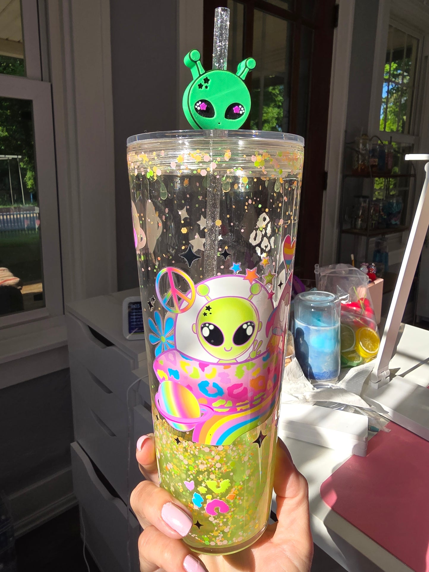Cute Alien 24 Oz Acrylic Tumbler