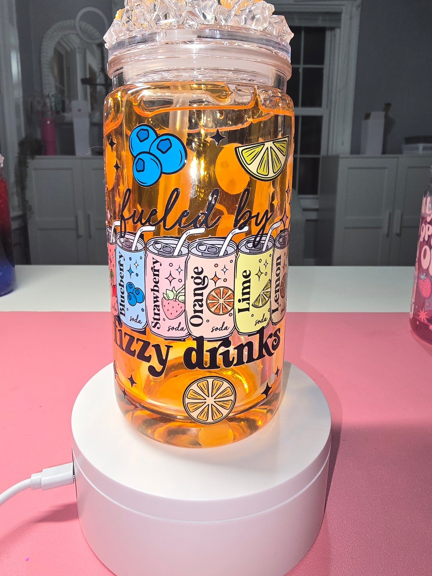 Orange Fizzie Drink Lava Cup