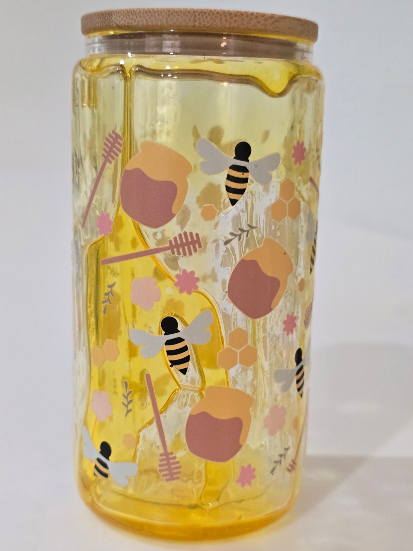 Honey Drip 2, 16 oz glass tumbler