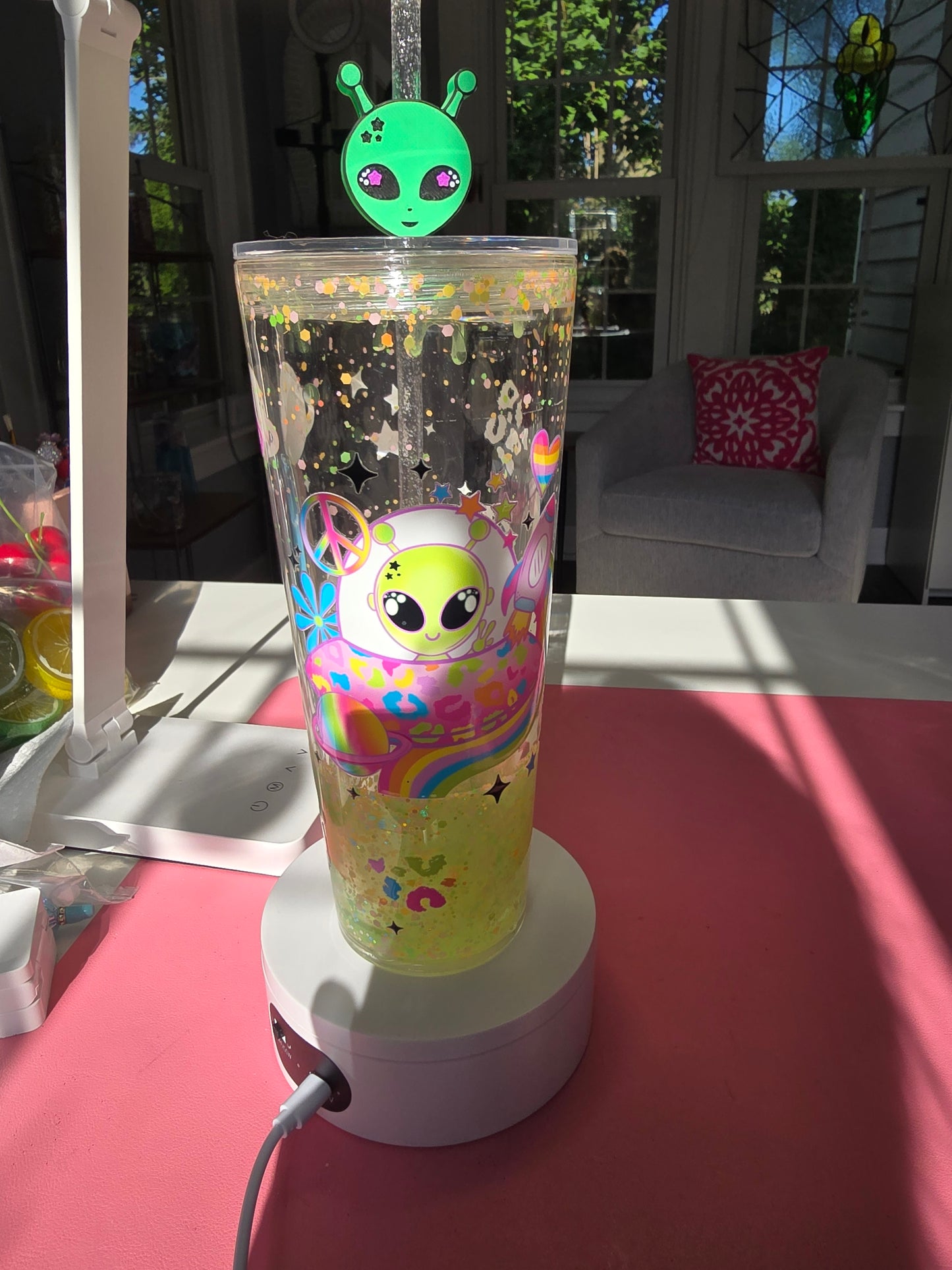 Cute Alien 24 Oz Acrylic Tumbler