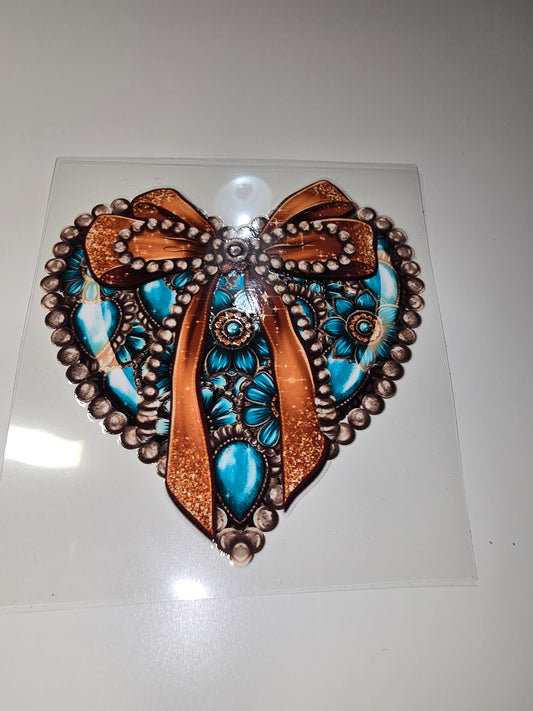 Rust & Teal bow