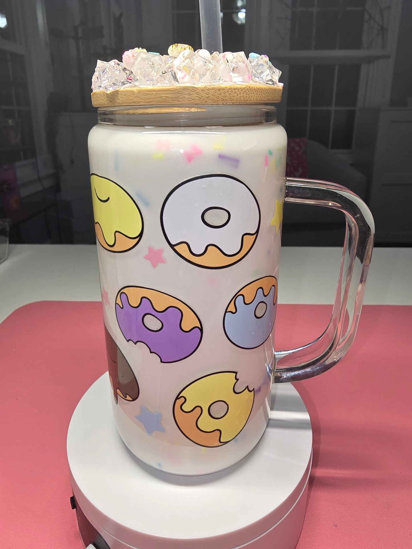 Confetti Milkshake 16 oz Glass Tumbler